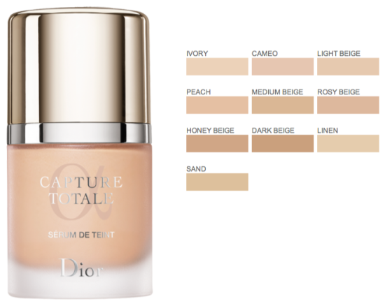 dior capture totale foundation swatches