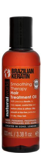 natural world brazilian keratin hair treatment oil 100ml